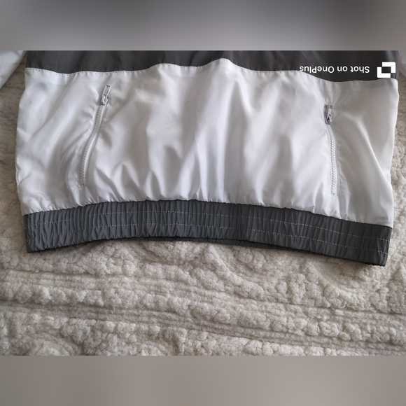 Rue 21 rain jacket running white and gray reflective size L - Picture 6 of 10